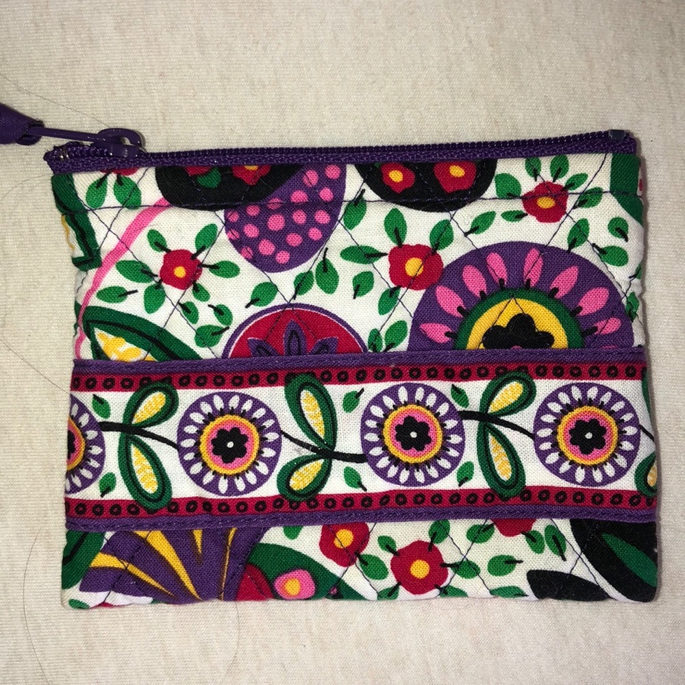 Floral pattern Vera Bradley small zip pouch